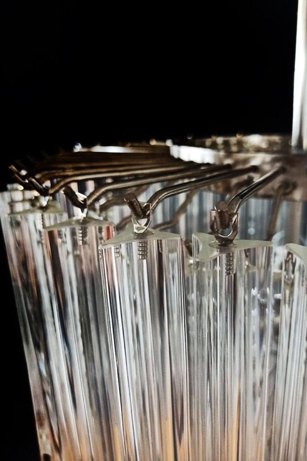 Transparent Art Glass Prism Tiered Chandelier - view 8 | morylighting