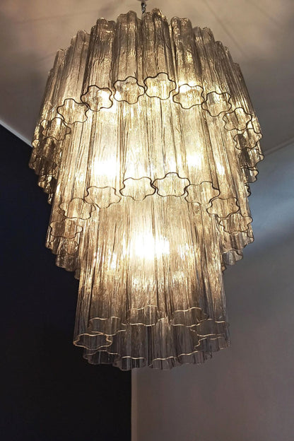 Art Smoked Glass Tube Chandelier - view 11 | morylighting