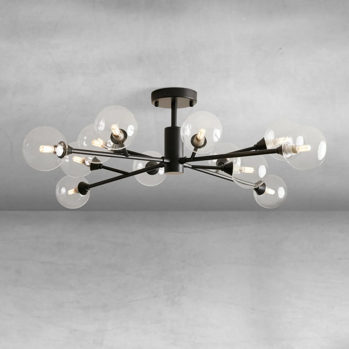 Apollo Moder Glass Ball Flushmount 20''36''47''