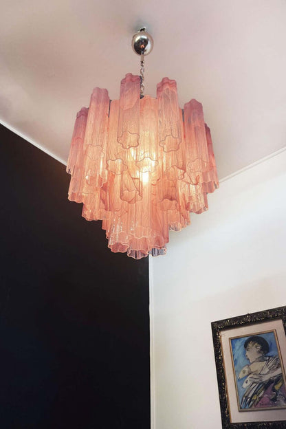 Pink Art Glass Tree Branch Chandelier - view 10 | morylighting