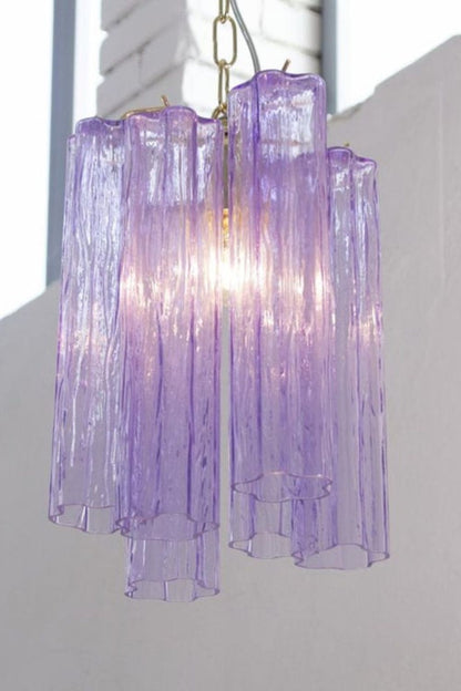 Italian Art Style Purple Tronchi Chandelier - view 5 | morylighting