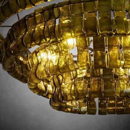 Glacien Round Glass Chandelier