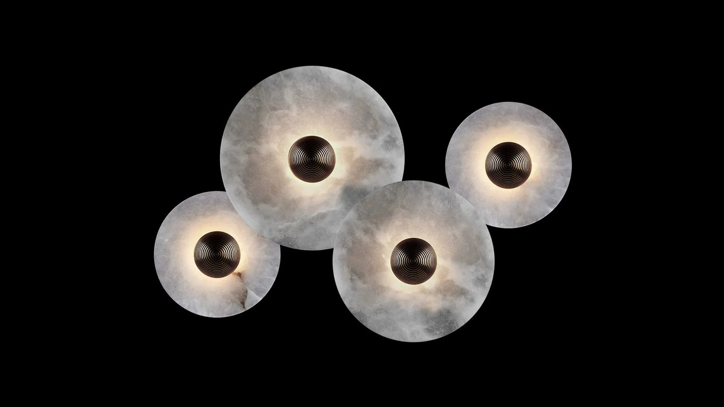 Median Alabaster Flush mount - 4 Surface