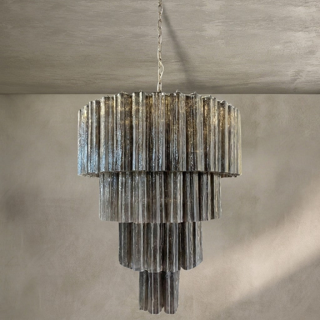 Murano Chandelier – 78 tubes – Smoked
