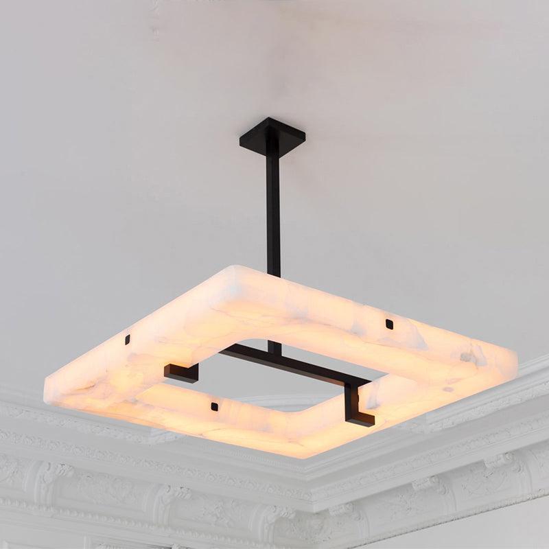 Glacera Square Alabaster Chandelier - morylighting