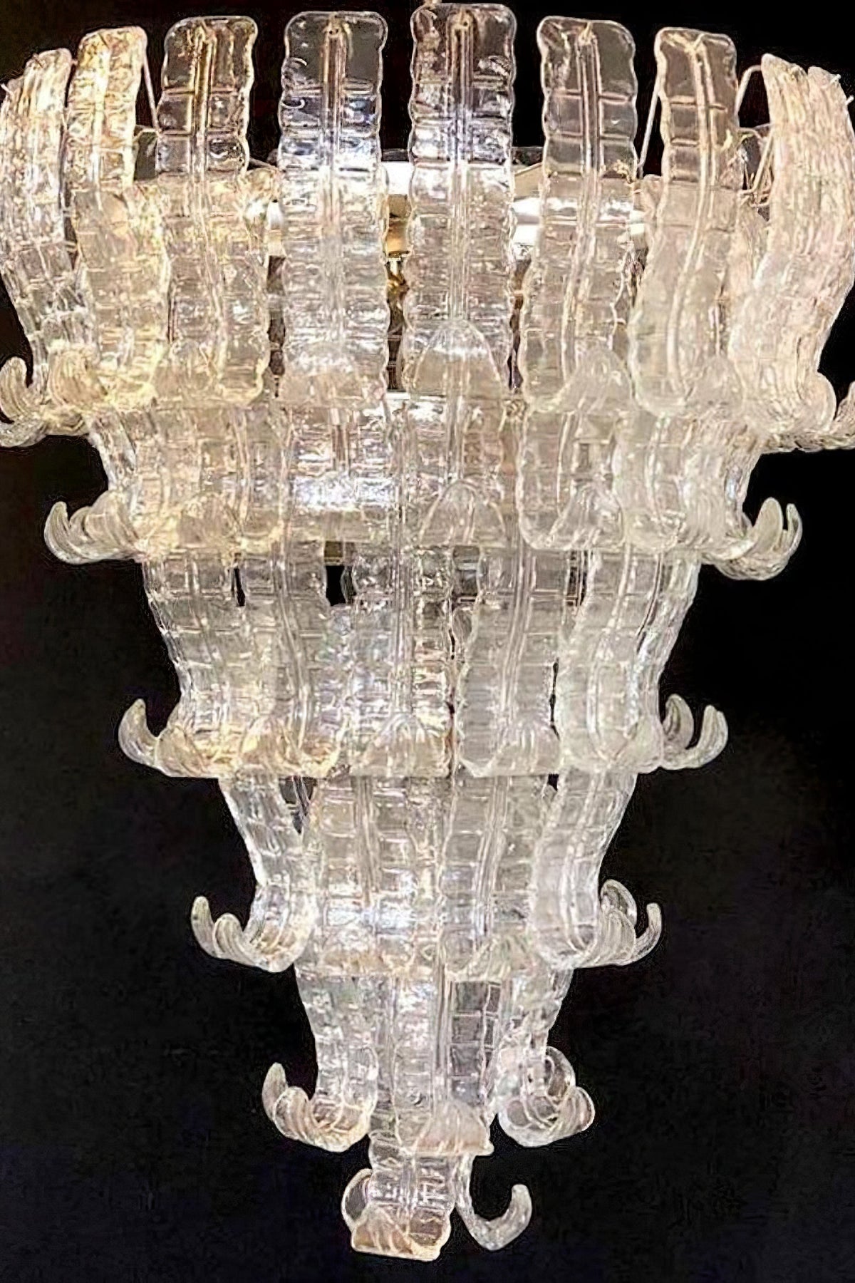 Grand Art Felci Leaf Glass Chandelier - view 9 | morylighting