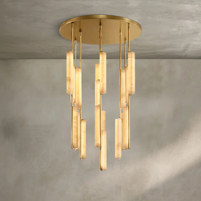 Auburn Alabaster Round Chandelier 24'' 40'' 56''