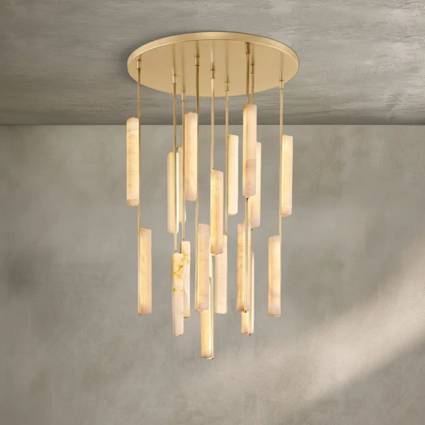 Auburn Alabaster Round Chandelier 24'' 40'' 56''