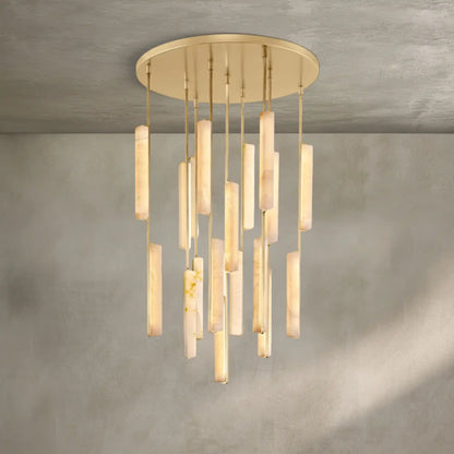 Auburn Alabaster Round Chandelier 24'' 40'' 56''