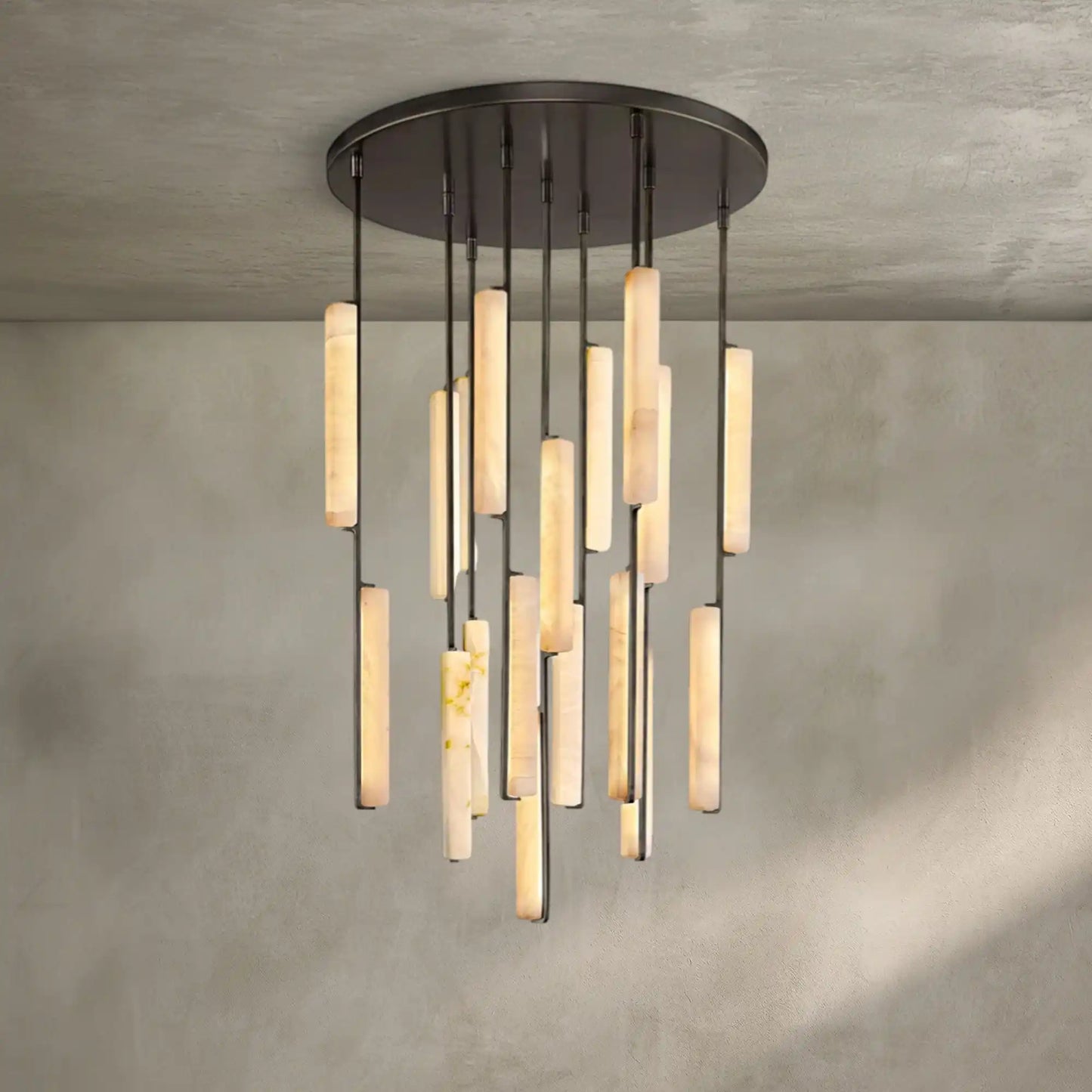 Auburn Alabaster Round Chandelier 24'' 40'' 56''