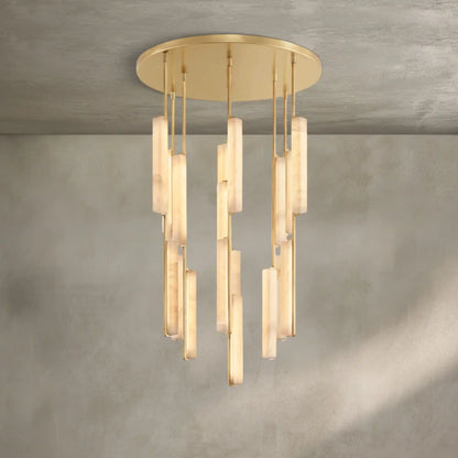Auburn Alabaster Round Chandelier 24'' 40'' 56''