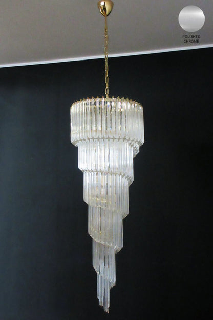 Art Style Spiral Glass Chandelier - view 14 | morylighting