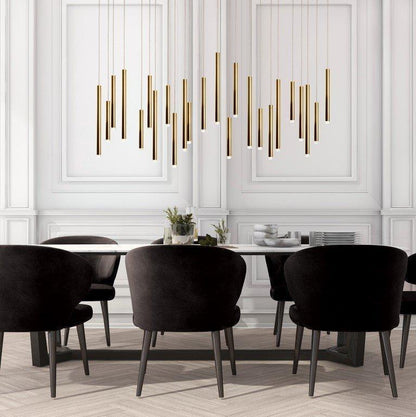 Bellini Rectangular Tubular Pendant Light Chandelier - morylighting