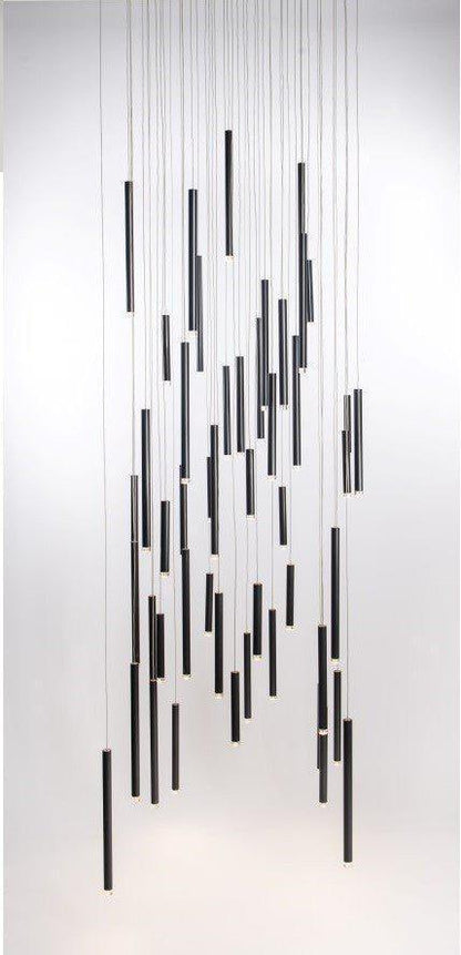 Bellini Rectangular Tubular Pendant Light Chandelier - morylighting