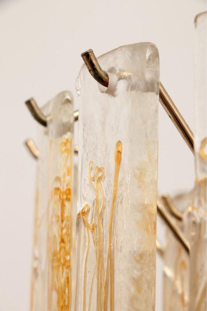 Amber Art Glass Tiered Chandelier - view 12 | morylighting