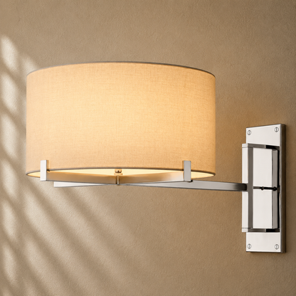Pauillacia Drum Shade Swing-Arm Sconce