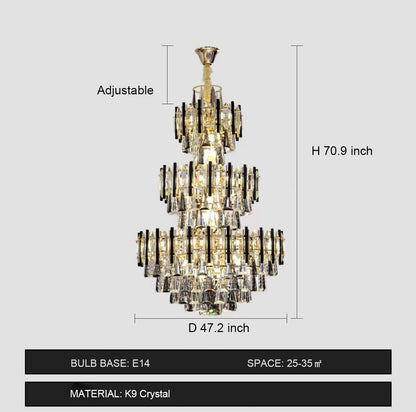 Morylighting Grand Radiance Round Crystal Chandelier - Background Shot