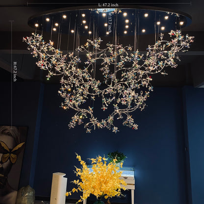 Morylighting Opulent Bloom Crystal Branch Chandelier - Background Shot