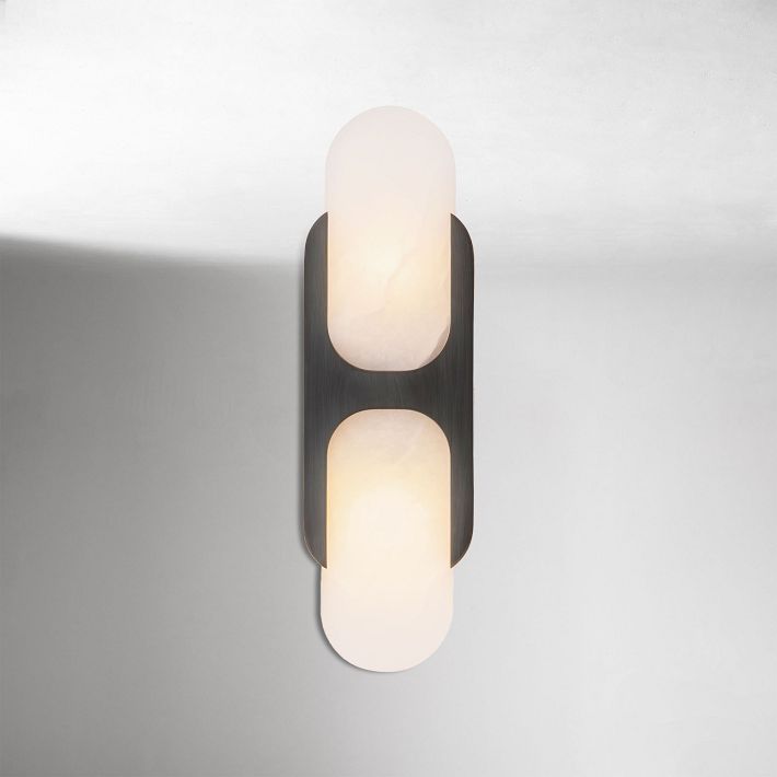 Hopkins Alabaster Sconce 9"–17"