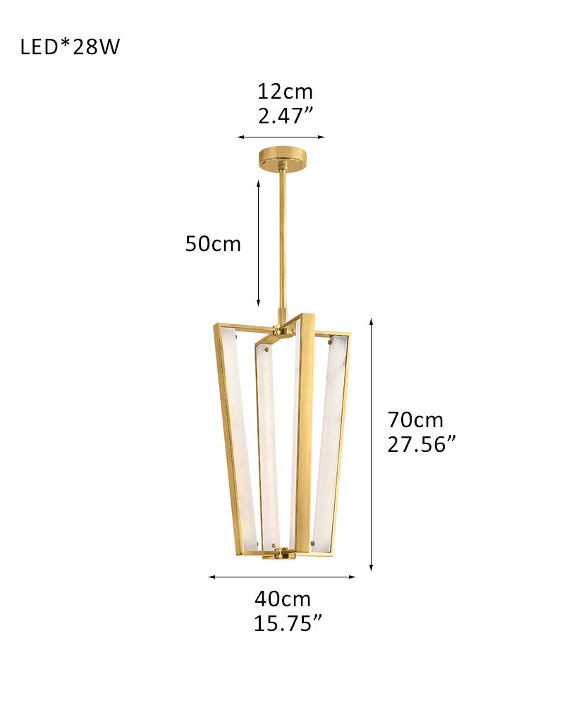 Aged Brass/Black LED Arm Edgemere Cage Collection Linear Pendants Light 16"