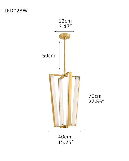 Aged Brass/Black LED Arm Edgemere Cage Collection Linear Pendants Light 16"