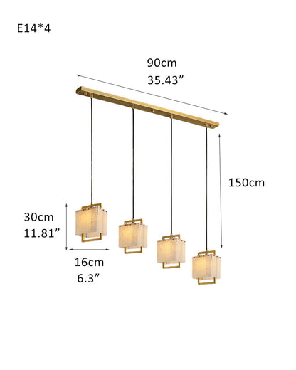 Elegant Cluster Alabaster Dome Suspension Light Lacquered Burnished Brass for hallway