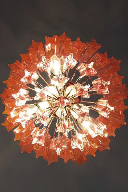 Art Pink Quadriedri Glass Chandelier - view 9 | morylighting
