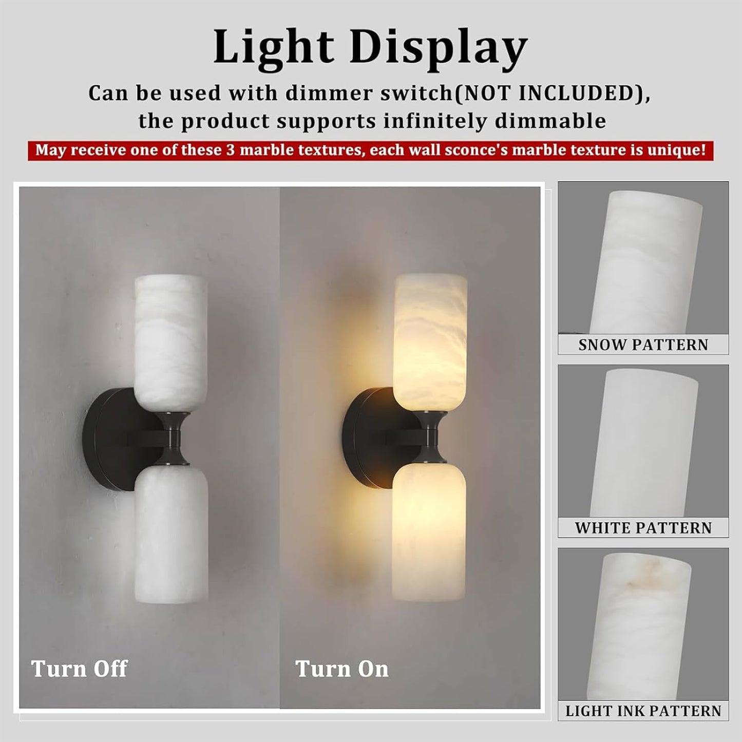 Monty Alabaster Linear Wall Sconce-Black