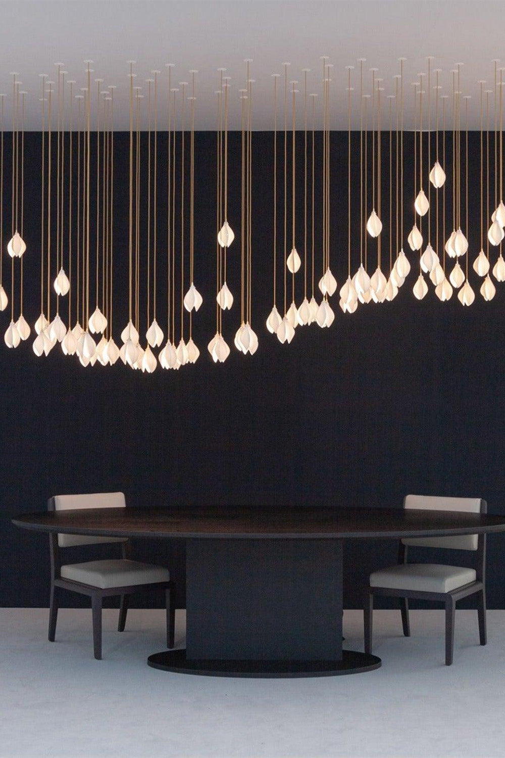 Gold Stem Ceramic Flower Chandelier - view 16 | morylighting