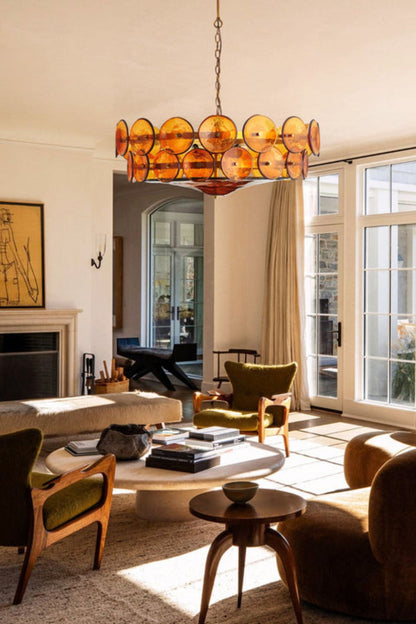 Italian Art glass Lorenzo chandelier - view 2 | morylighting