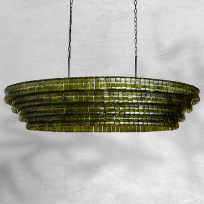 Glacien Oval Chandelier 54"W/65"W