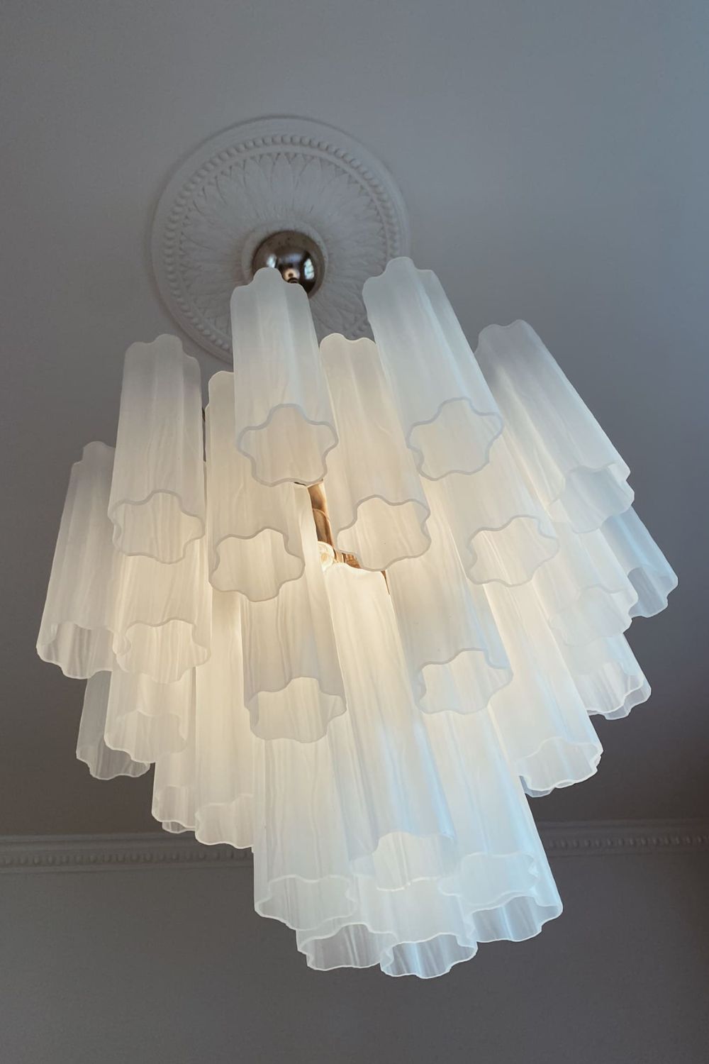 Art Opal Tube  Chandelier - 36 tubes - view 9 | morylighting