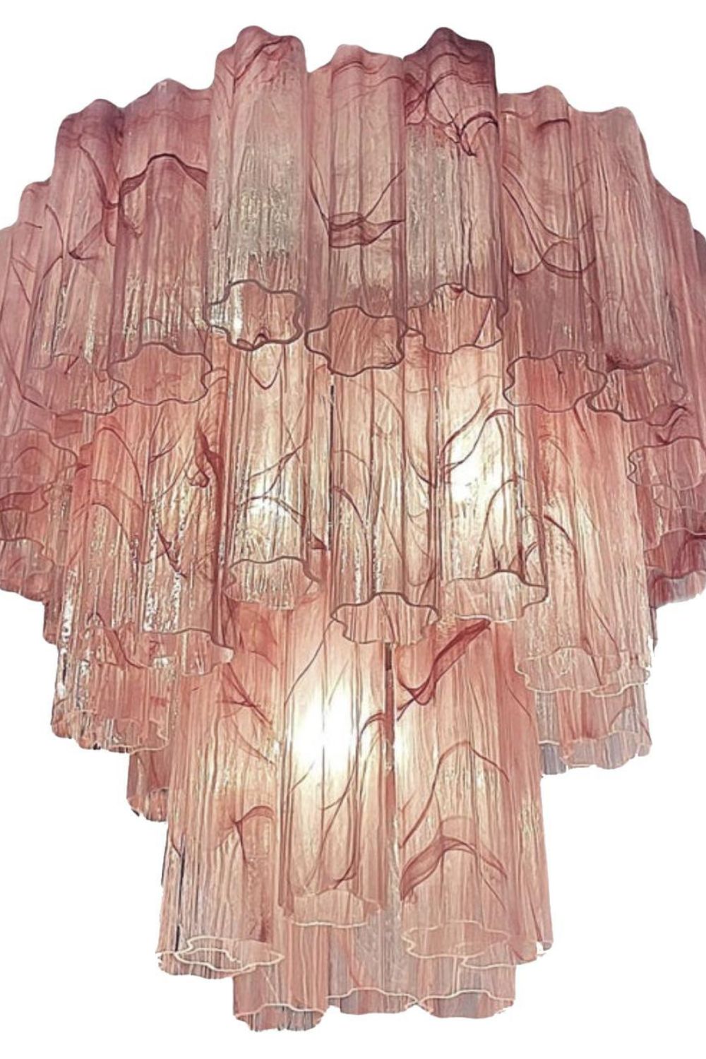 Ruby Glow Art Three-Tier Glass Chandelier - view 14 | morylighting