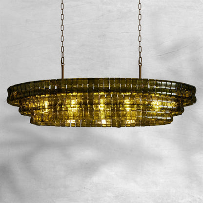 Glacien Oval Chandelier 54"W/65"W