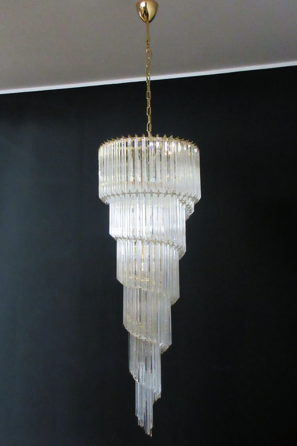 Art Style Spiral Glass Chandelier - view 7 | morylighting