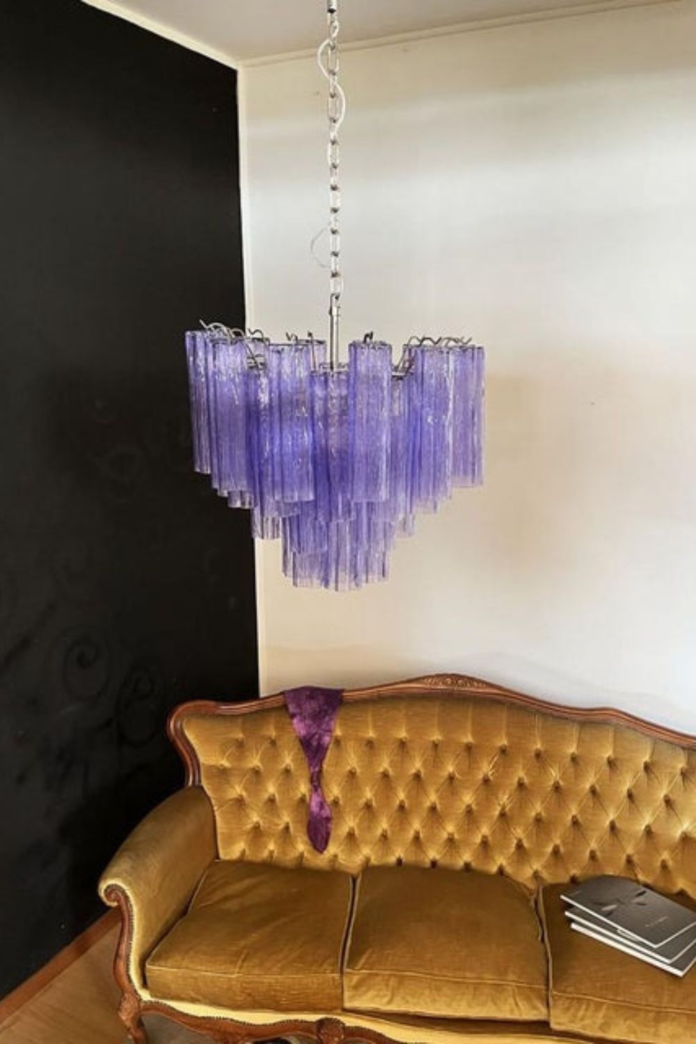 Amethyst Art Glass Pendant Chandelier - view 6 | morylighting