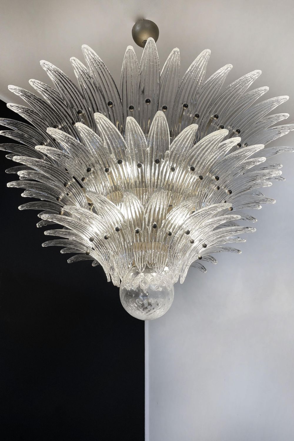 Italian Art Three-Tiered Palmette Chandelier - view 11 | morylighting