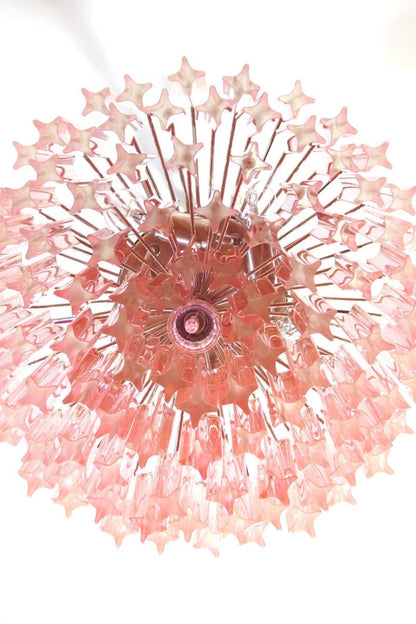 Venetian Pink Crystal Tube Art Chandelier - view 10 | morylighting