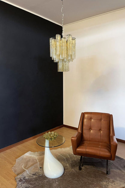 Amber Art Crystal Tube Chandelier - view 5 | morylighting