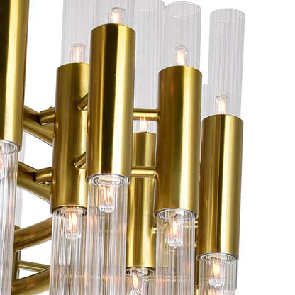 Morylighting Aura Grandeur 3-Tier Round Glass Chandelier - Background Shot