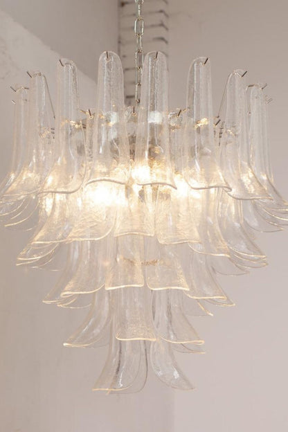 Art glass petal chandelier - view 4 | morylighting