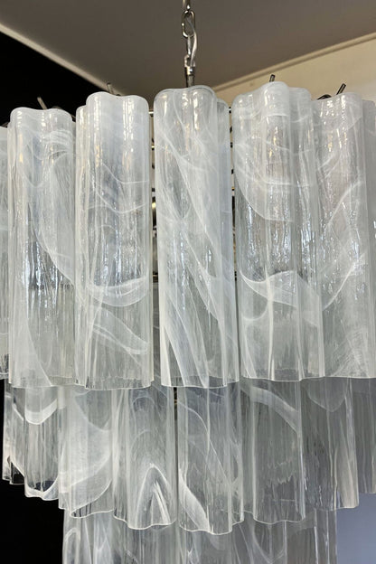 Art White Glass Tube Chandelier – 78 Pieces - view 13 | morylighting