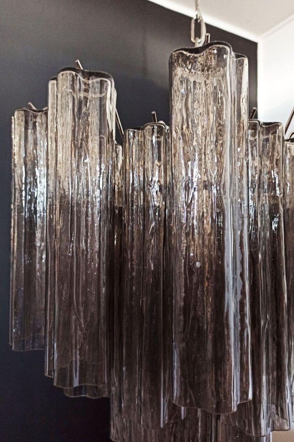 Smoked Art Glass 36-Tube Chandelier - view 9 | morylighting