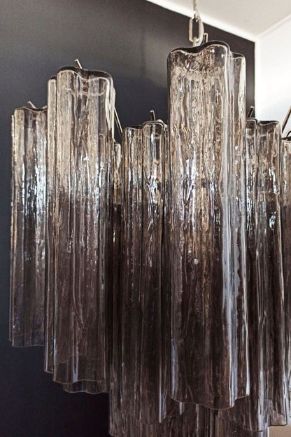 Smoked Art Glass 36-Tube Chandelier - view 9 | morylighting