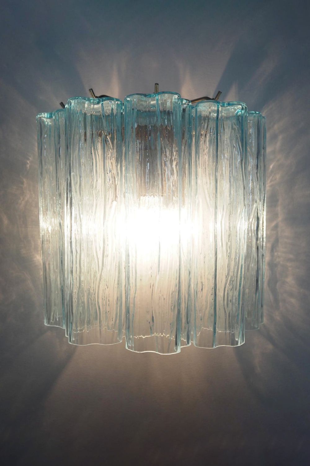Blue Art Glass Tube Wall lamp - view 4 | morylighting