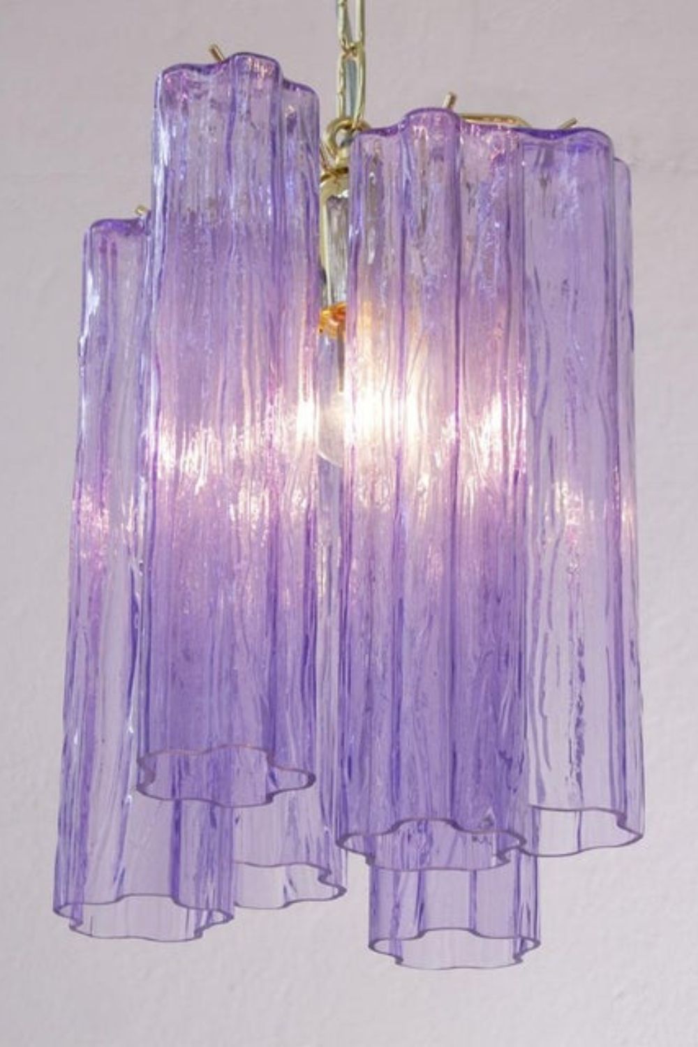 Italian Art Style Purple Tronchi Chandelier - view 4 | morylighting