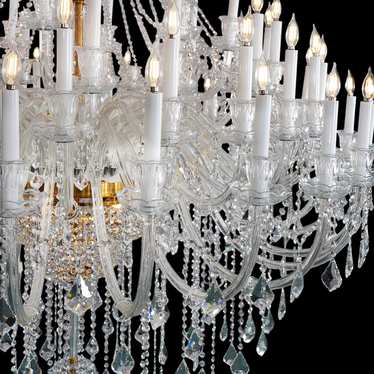 Morylighting Grand Italianate Crystal Candle Chandelier - Background Shot