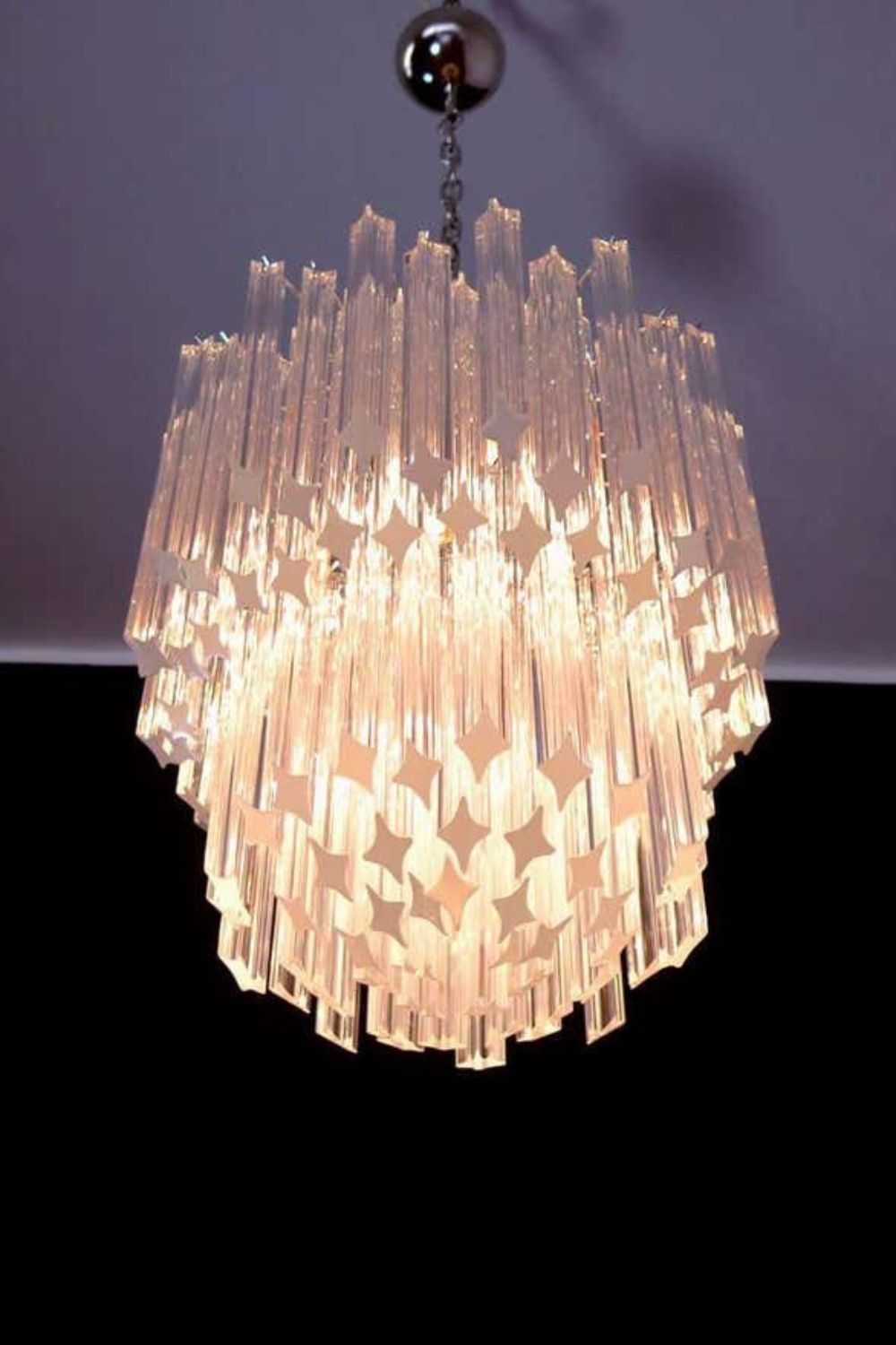 Venini Style Art Quadriedri Chandelier - view 5 | morylighting