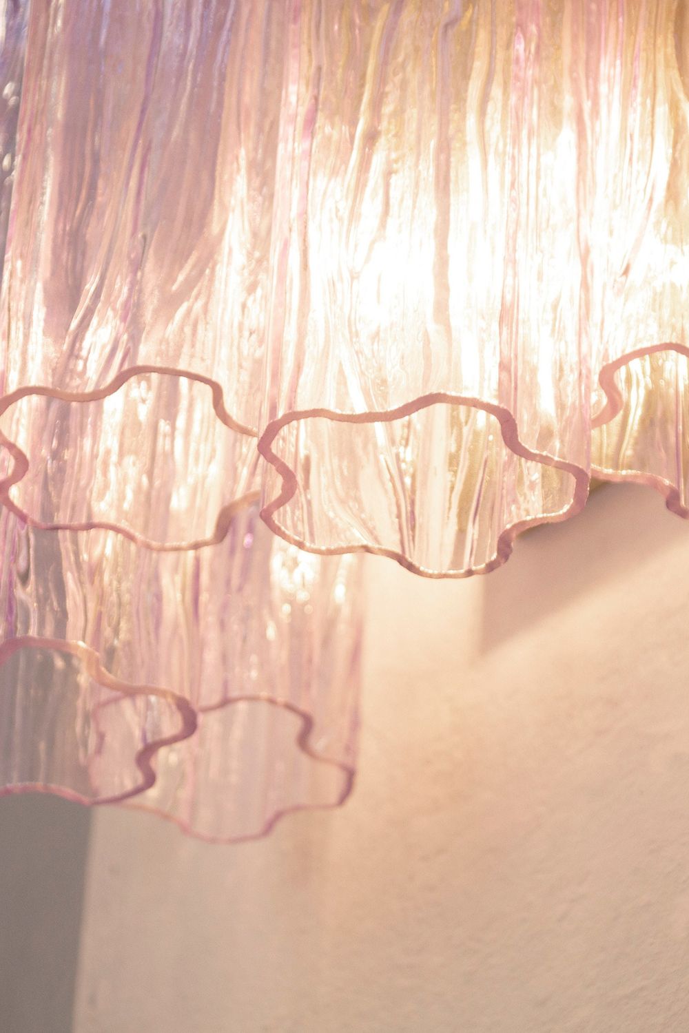 Handcrafted Art Violet Glass Wall Lamp - view 9 | morylighting