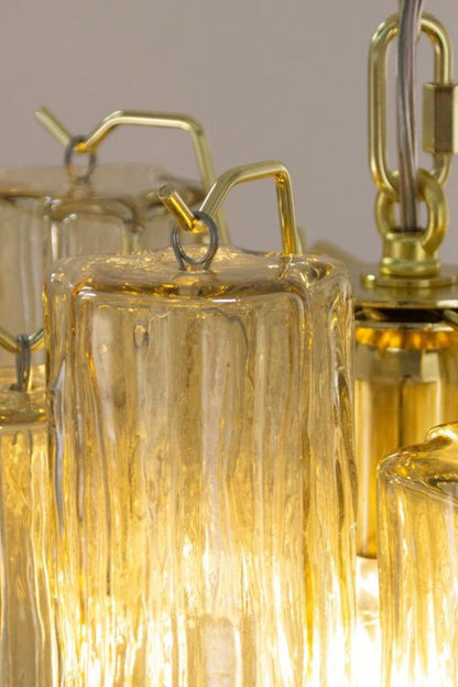 Italian Amber Art Tronchi Glass Pendant Light - view 8 | morylighting